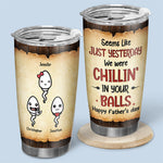 Thank You For Being Our First Hero - Family Personalized Custom Tumbler - Father's Day, Birthday Gift For Dad