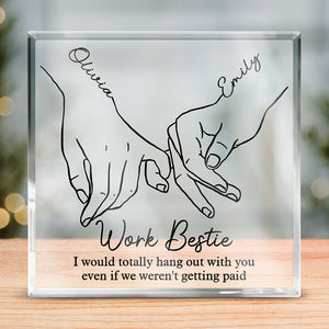 An Important Piece Of My Story - Coworker Personalized Custom Square Shaped Acrylic Plaque - Gift For Coworkers, Work Friends, Colleagues