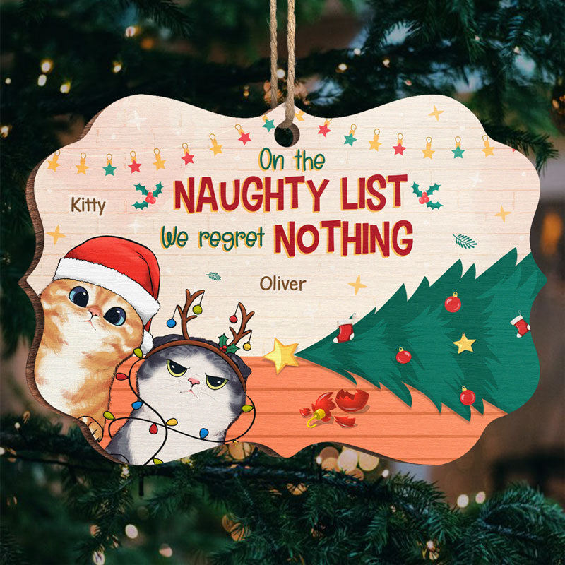 Happy Pawlidays - Dog & Cat Personalized Custom Ornament - Wood Benelux Shaped - Christmas Gift For Pet Owners, Pet Lovers