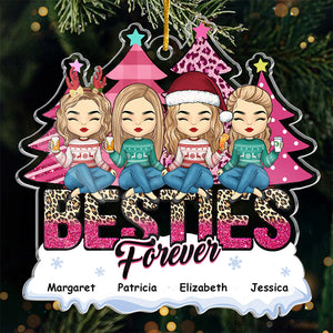 Friendship Is A Precious Gift - Bestie Personalized Custom Ornament - Acrylic Custom Shaped - Christmas Gift For Best Friends, BFF, Sisters