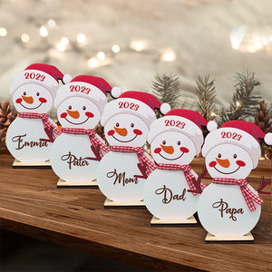 Christmas Is Where Cutest Snowman Of All - Personalized Custom Snowman Christmas Place Names - Christmas Decoration, Keepsake Gift, Table Decoration, Favors, Christmas Gift