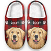 Love Walks On Four Paws - Dog & Cat Personalized Custom Fluffy Slippers - Gift For Pet Owners, Pet Lovers