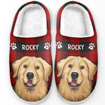 Love Walks On Four Paws - Dog & Cat Personalized Custom Fluffy Slippers - Gift For Pet Owners, Pet Lovers