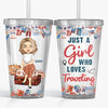 Traveling Is Healing - Travel Personalized Custom Clear Acrylic Tumbler - Gift For Travel Lovers
