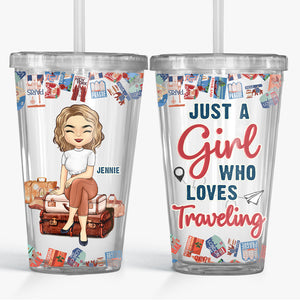Traveling Is Healing - Travel Personalized Custom Clear Acrylic Tumbler - Gift For Travel Lovers