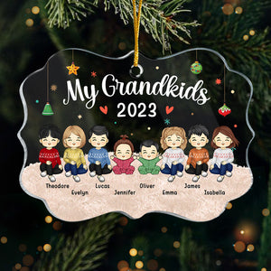 Wonderful Grandchildren - Family Personalized Custom Ornament - Acrylic Benelux Shaped - Christmas Gift Family Members