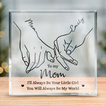 I'll Always Be Your Little Girl - Family Personalized Custom Square Shaped Acrylic Plaque - Gift For Mom