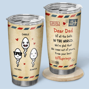 Glad To Be Your Best Kids - Family Personalized Custom Tumbler - Father's Day, Birthday Gift For Dad