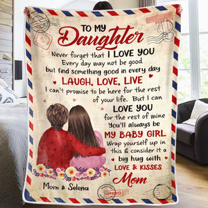 Ma précieuse fille - Couverture familiale personnalisée - Cadeau d'anniversaire de maman, grand-mère