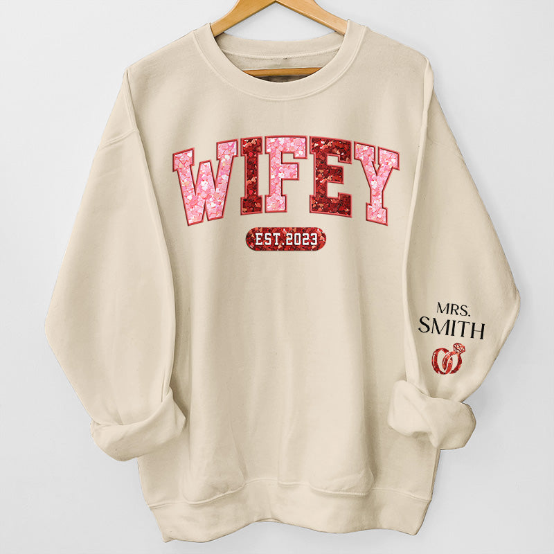 Là où il y a de l'amour, il y a de la vie - Sweat-shirt unisexe personnalisé avec motif sur la manche - Cadeau pour mari et femme, anniversaire