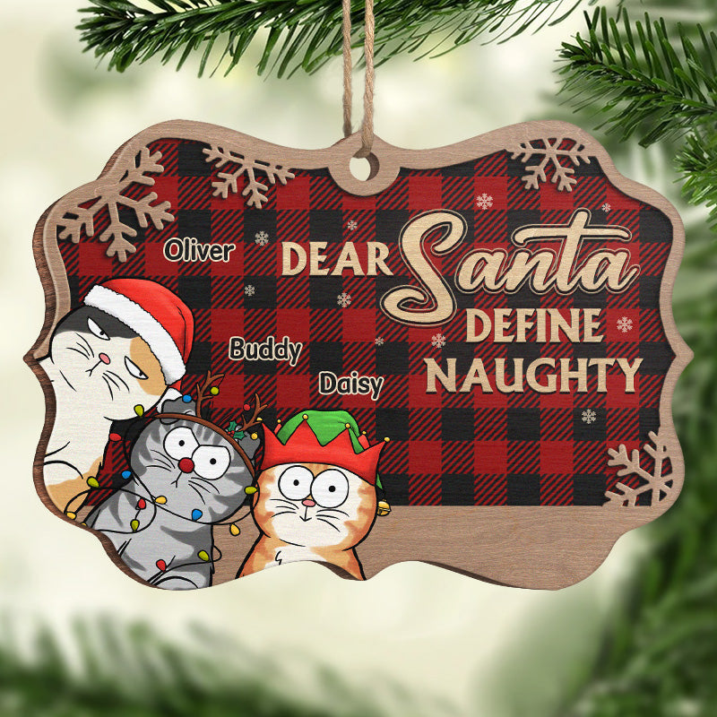 Dear Santa Don't Forget The Cat - Cat Personalized Custom Ornament - Wood Benelux Shaped - Christmas Gift For Pet Owners, Pet Lovers