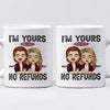 Happier With You - Couple Personalized Custom Mug - Gift For Husband Wife, Anniversary