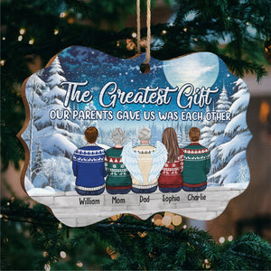 Life's Greatest Blessing - Family Personalized Custom Ornament - Wood Benelux Shaped - Christmas Gift For Family Members