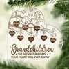 The Greatest Blessing - Family Personalized Custom Ornament - Acrylic Heart Shaped - Christmas Gift For Family Members