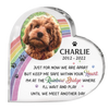 Custom Photo Just For Now We Are Apart - Memorial Personalized Custom Heart Shaped Acrylic Plaque - Sympathy Gift, Gift For Pet Owners, Pet Lovers