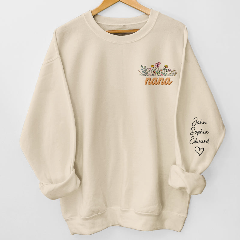 I Love Being Mommy - Family Personalized Custom Unisex Sweatshirt With Design On Sleeve - Gift For Mom, Grandma