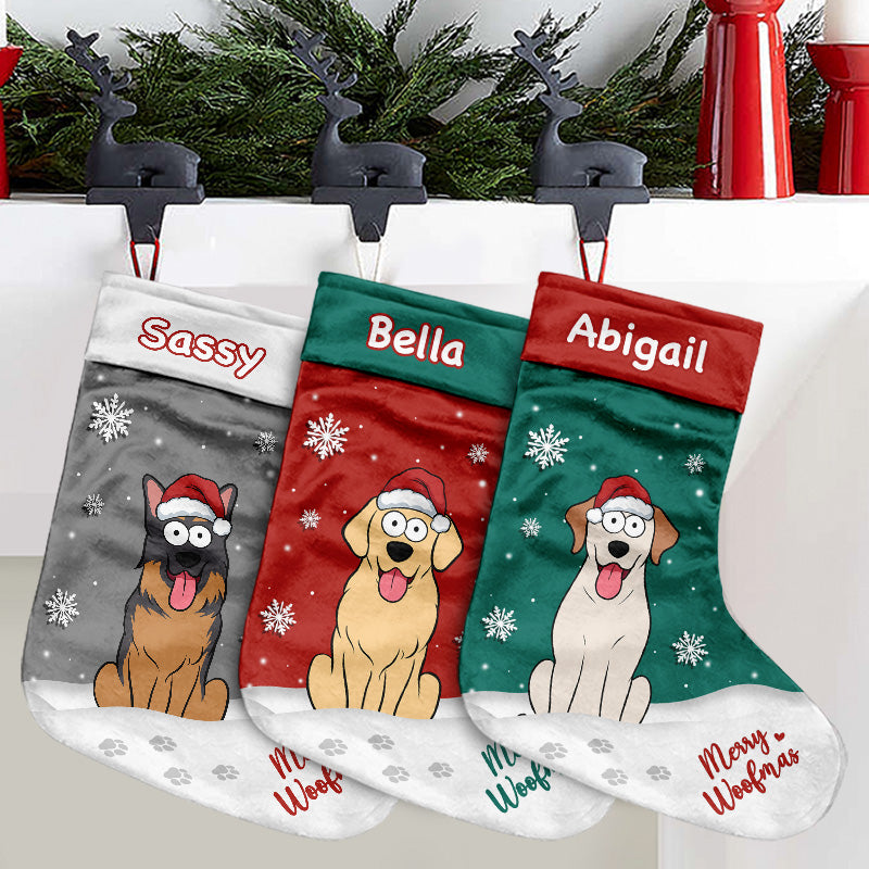 Personalized Christmas Stocking with Your Dog's Funny Photo - Famvibe