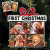 Custom Photo Happy Pawlidays - Dog & Cat Personalized Custom Ornament - Acrylic Custom Shaped - Christmas Gift For Pet Owners, Pet Lovers