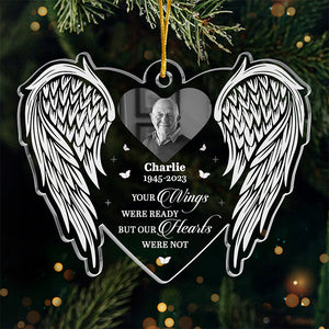 Custom Photo You Still Live On In Our Hearts - Memorial Personalized Custom Ornament - Acrylic Custom Shaped - Christmas Gift, Sympathy Gift For Family Members