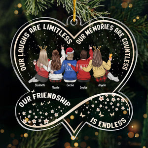 Les amis sont des fleurs dans le jardin de la vie - Décoration personnalisée pour meilleure amie - En acrylique en forme de cœur infini - Cadeau de Noël pour meilleures amies, meilleures amies, sœurs