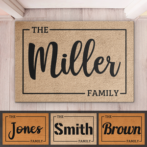 The Family - Family Personalized Custom Decorative Mat - Gift For Family Members