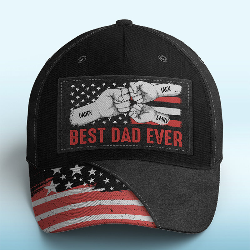 Best Daddy Ever Family Personalized Custom Hat, All Over Print