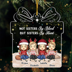 We Are More Than Friends - Bestie Personalized Custom Ornament - Acrylic Gift Box Shaped - Christmas Gift For Best Friends, BFF, Sisters