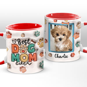 Custom Photo Life Is Better With Fur Friends - Dog & Cat Personalized Custom 3D Inflated Effect Printed Accent Mug - Gift For Pet Owners, Pet Lovers