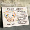 You Complete Me And Make Me A Better Person - Couple Personalized Custom Horizontal Canvas - Gift For Husband Wife, Anniversary, LGBTQ+