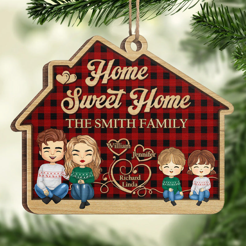 Family Forever - Family Personalized Custom Ornament - Wood Custom Shaped - Christmas Gift For Family Members