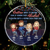 We're Sage & Hood & Wish A Mufuka Would - Bestie Personalized Custom Ornament - Acrylic Round Shaped - Christmas Gift For Best Friends, BFF, Sisters