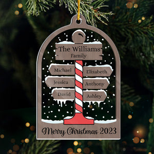 We Are Never Alone - Family Personalized Custom Ornament - Acrylic Custom Shaped - Christmas Gift For Family Members