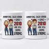 Growing Old Together Stay Young At Heart - Couple Personalized Custom Mug - Gift For Husband Wife, Anniversary