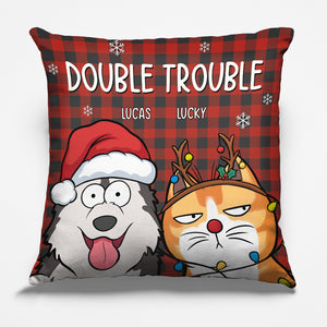 We Rule The House - Dog & Cat Personalized Custom Pillow - Christmas Gift For Pet Owners, Pet Lovers