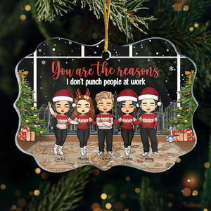 You Are The Reasons - Coworker Personalized Custom Ornament - Acrylic Benelux Shaped - Christmas Gift For Coworkers, Work Friends, Colleagues