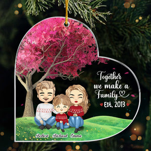 Together We Make A Family - Family Personalized Custom Ornament - Acrylic Custom Shaped - Christmas Gift For Family Members