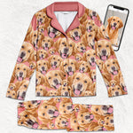 Custom Photo Live Love Bark - Dog & Cat Personalized Custom Face Photo Pajamas - Gift For Pet Owners, Pet Lovers