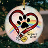 A Piece Of My Heart Is In Heaven - Memorial Personalized Custom Ornament - Ceramic Round Shaped - Christmas Gift, Sympathy Gift For Pet Owners, Pet Lovers