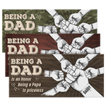 Being A Dad Is An Honor - Family Personalized Custom Rectangle Shaped Home Decor Wood Sign - House Warming Gift For Dad, Grandpa