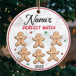 Custom Name Gingerbread Christmas Gifts for Nana - Personalized Ornament