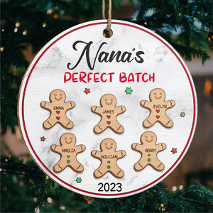 The Perfect Batch - Family Personalized Custom Ornament - Wood Round Shaped - Christmas Gift For Family Members