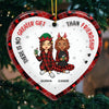 No Greater Gift Than Friendship - Bestie Personalized Custom Ornament - Ceramic Heart Shaped - Christmas Gift For Best Friends, BFF, Sisters