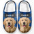 Custom Photo Happiness Is A Warm Puppy - Dog & Cat Personalized Custom Fluffy Slippers - Gift For Pet Owners, Pet Lovers