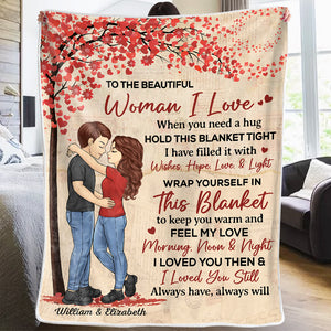 Wrap Yourself In This Blanket To Keep You Warm - Couple Personalized Custom Blanket - Gift For Husband Wife, Anniversary