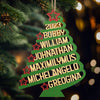 Spread The Holiday Cheer - Family Personalized Custom Ornament - Wood Custom Shaped - Christmas Gift For Family Members