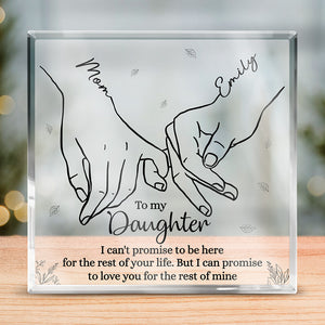 Always Be My Baby Girl - Family Personalized Custom Square Shaped Acrylic Plaque - Gift For Daughter From Mom