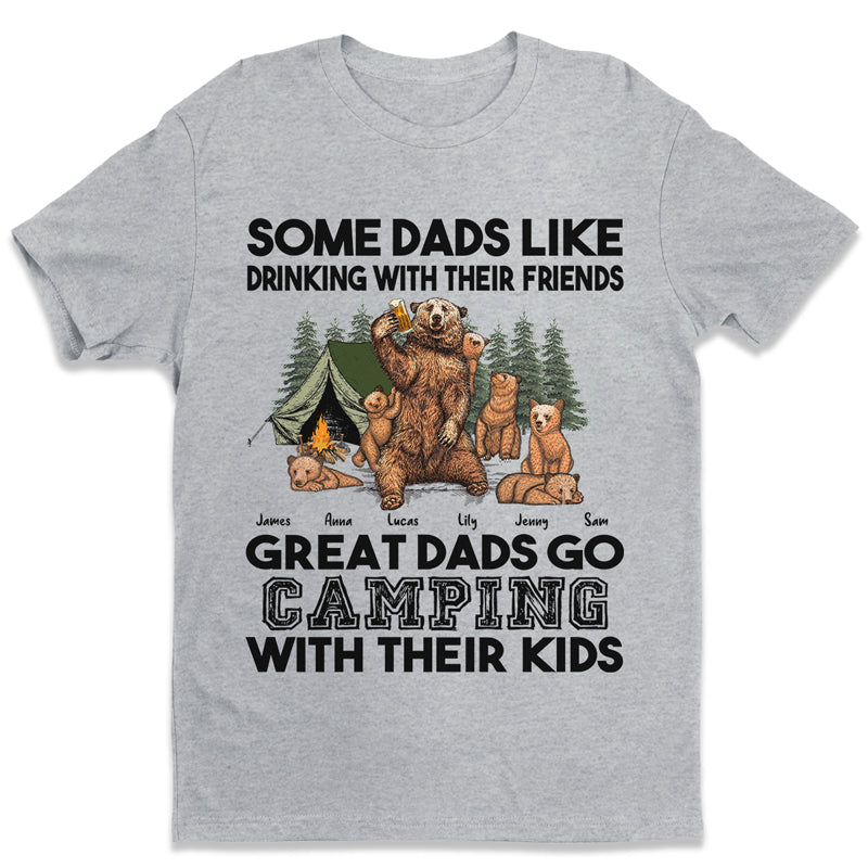 Great Dads Go Camping With His Kids  - Personalized Unisex T-Shirt