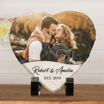 Custom Photo Couple Anniversary Gifts - Personalized Stone Slate