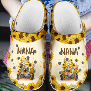 Blessed To Be Called Nana - Family Personalized Custom Unisex Clogs, Slide Sandals - Birthday Gift For Grandma