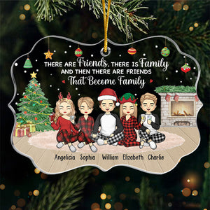Friends That Become Family - Bestie Personalized Custom Ornament - Acrylic Benelux Shaped - Christmas Gift For Best Friends, BFF, Sisters